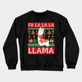 Fa La La La Llama Ugly Christmas Crewneck Sweatshirt